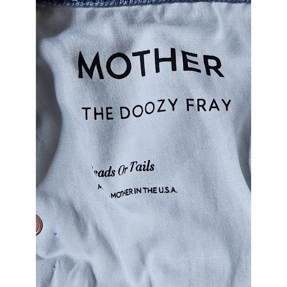 MOTHER Superior Denim Size 30 Blue "The Doozy Fray "Heads or Tails" USA Made - Picture 16 of 16